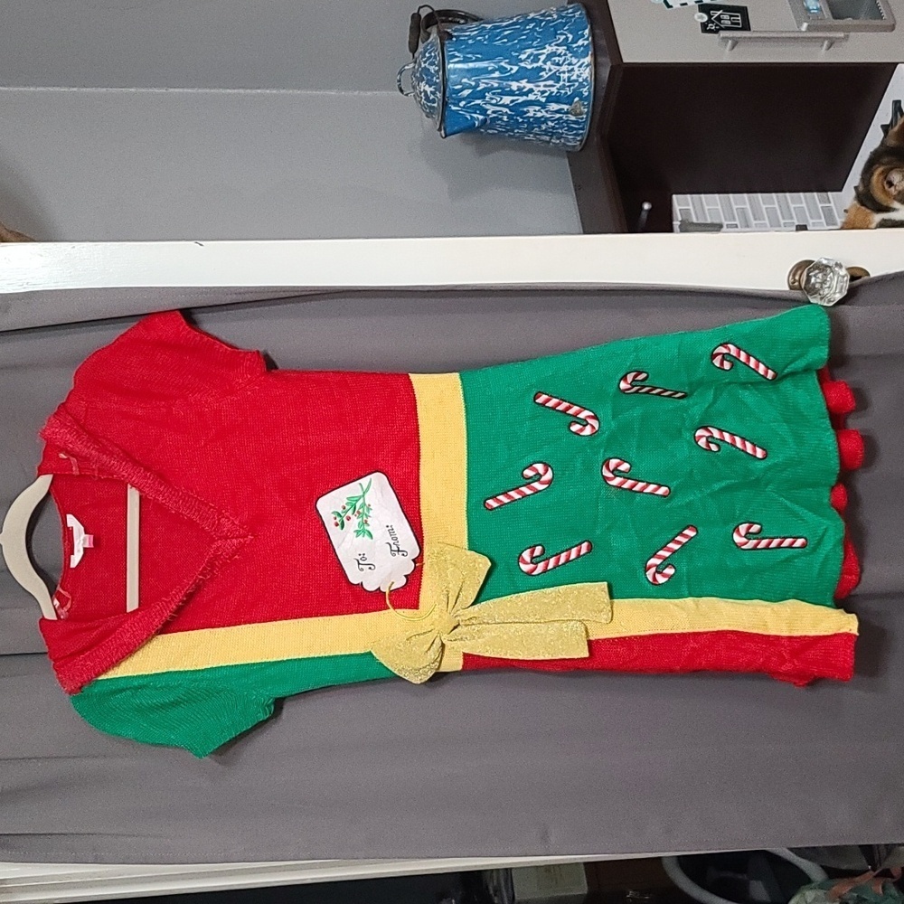 No Boundaries Juniors/Womens Christmas Hooded Sweater Dress L-11/13 GUC